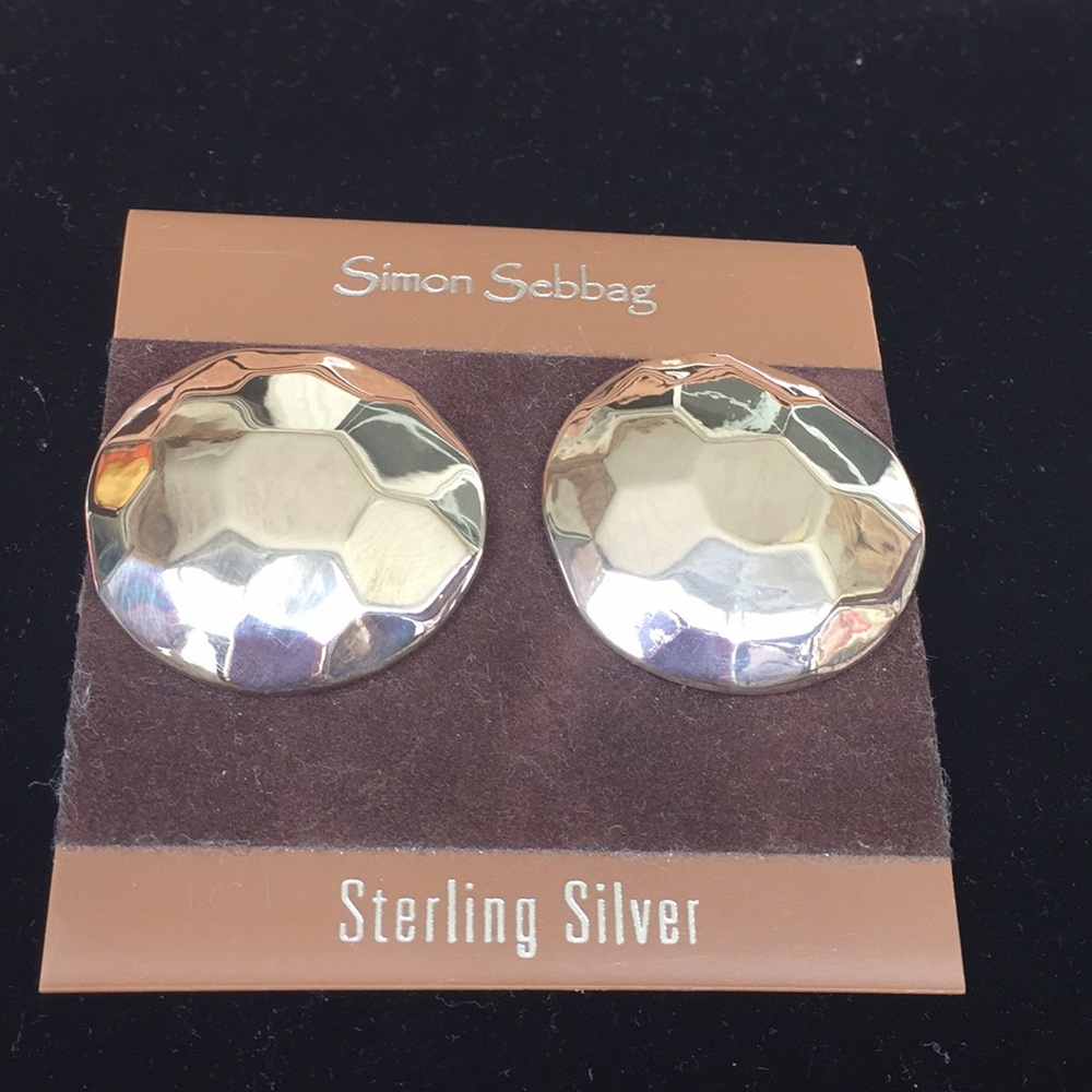 Silver clip-on earrings